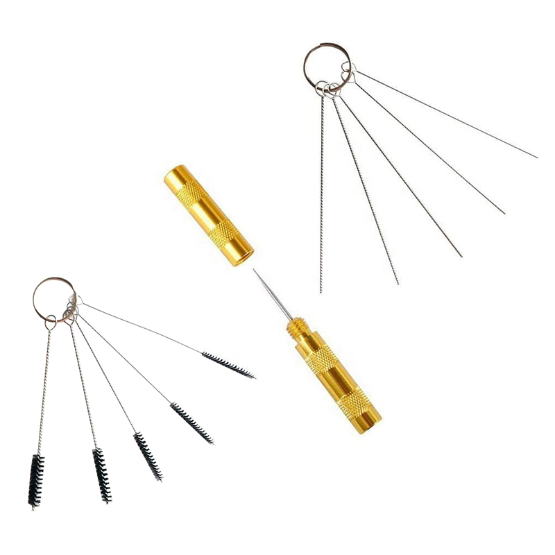 Airbrush Cleaning and Reparation Tool Kit rostfritt stål nålborste