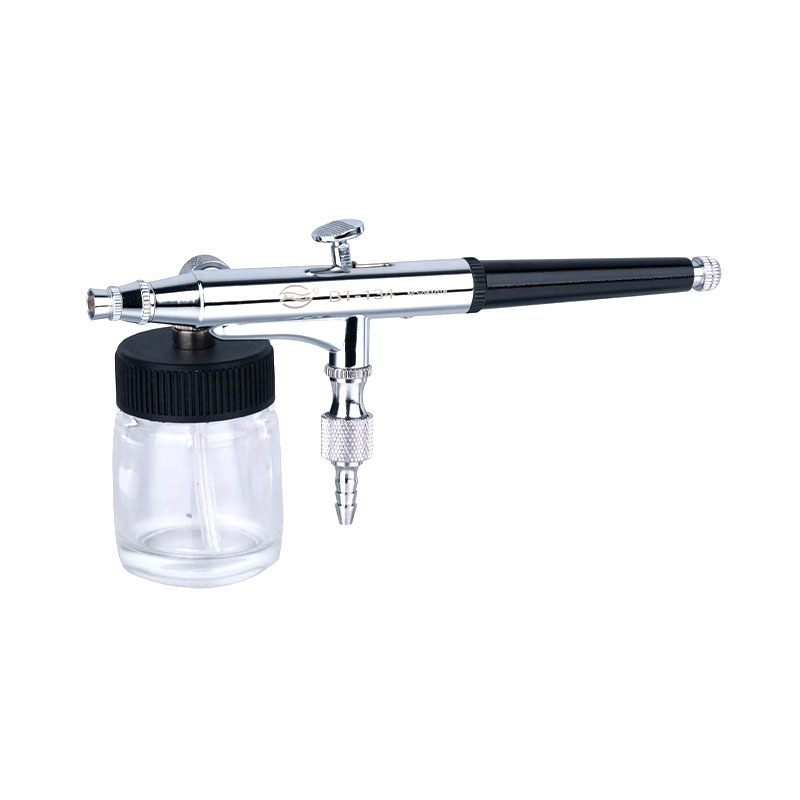2Option Double Action Cup BT-134 Airbrush med glasflaska för kroppskonst, nagelkonst och Airbrush Cake Decorating
